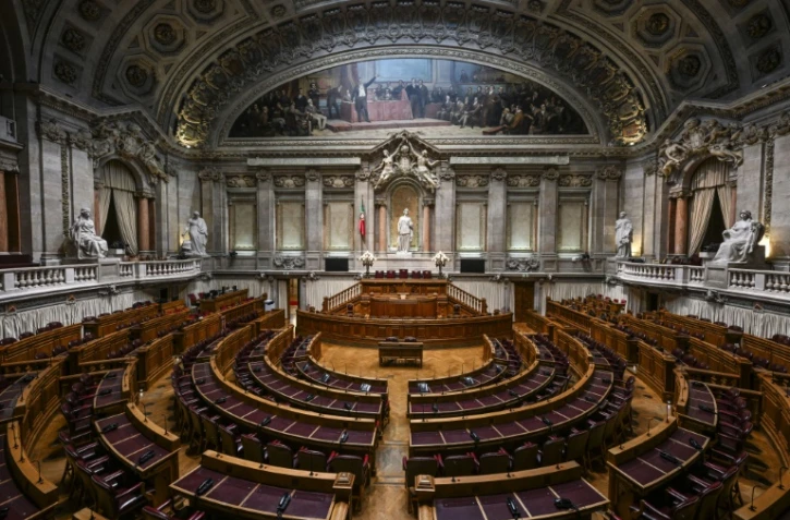 Le Parlement portugais, le 8 février 2024 à Lisbonne