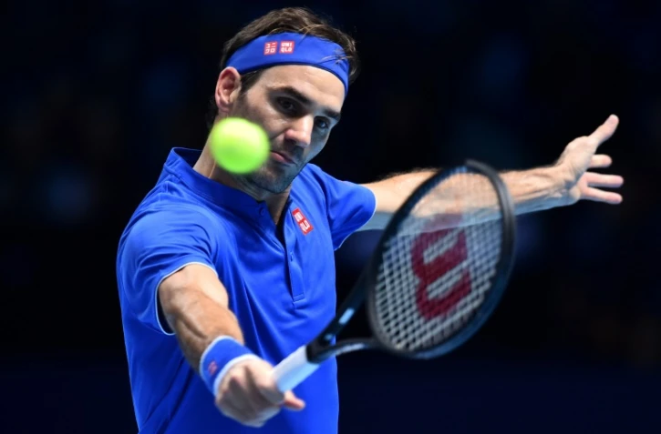 Le Suisse Roger Federer face au Sud-africain Kevin Anderson lors du Masters de Londres, le 15 novembre 2018
