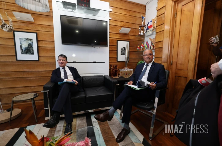Manuel Valls reçu par Cyrille Melchior