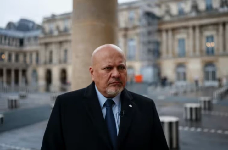 Le procureur général de la CPI Karim Khan à Paris le 7 février 2024 ( AFP / Dimitar DILKOFF )
