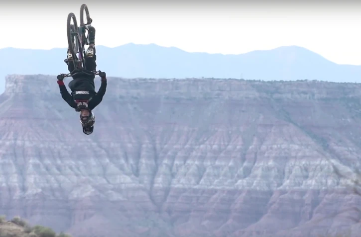 Rider double back flip