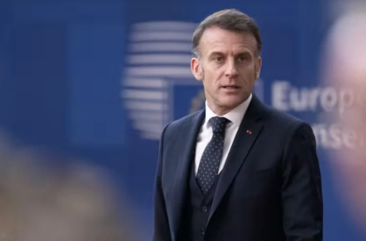 Le président Emmanuel Macron à Bruxelles le 19 mars 2026 ( AFP / JOHN THYS )