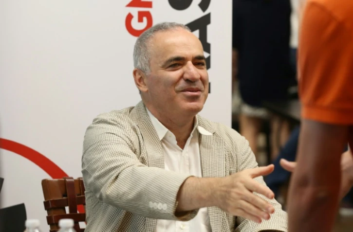 Le champion d'échecs Garry Kasparov, le 13 août 2017 à Saint-Louis, dans le centre des Etats-Unis