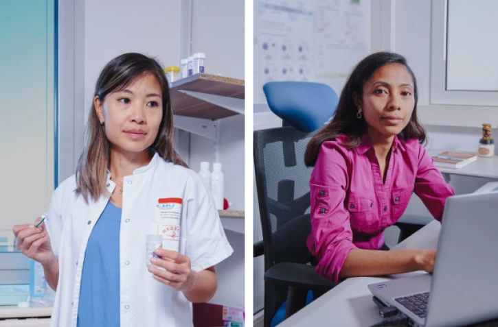 A. Volatiana Ramanamahefa et Phuong Lien Tran, lauréates du Prix Jeunes Talents France 2024 L'Oréal-UNESCO pour les femmes et la science