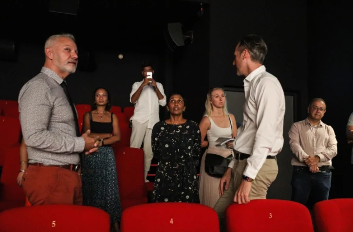 Visite du Cinépalmes de Saint-Denis avec Ericka Bareigts