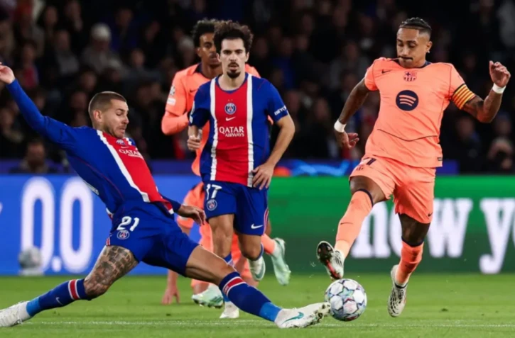Tours les deux buteurs, Lucas Hernandez et Vitinha ont offert la victoire au PSG, malgré un but de Raphinha en fin de match.