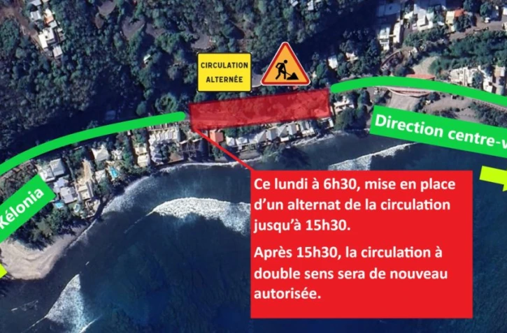 Saint-Leu entrée Nord - plan de circulation