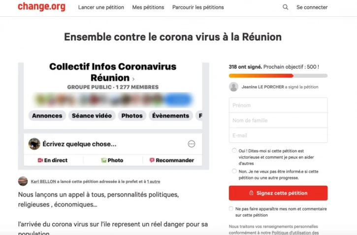pétition fermeture de l'îile
