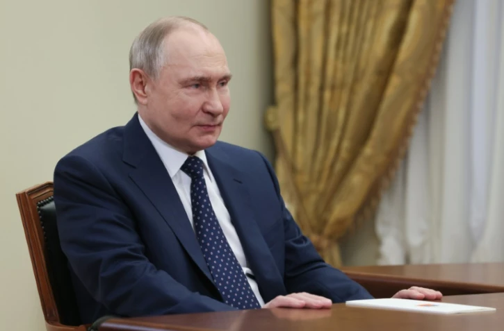 Le président russe Vladimir Poutine à Saint-Pétersbourg, le 28 avril 2025. Image distribuée par l'agence d'Etat Spoutnik.

