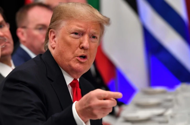 Le président Donald Trump lors d'un déjeuner de travailà Londres dans le cadre du sommet de l'Otan, le 4 décembre 2019