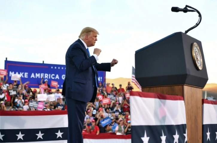Le président américain Donald Trump en meeting à Carson City, dans le Nevada, le 18 octobre 2020