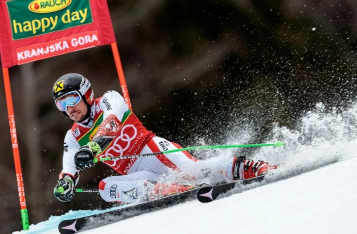 Marcel Hirscher, le 4 mars 2017 lors du géant de Kranjska Gora (Slovénie)