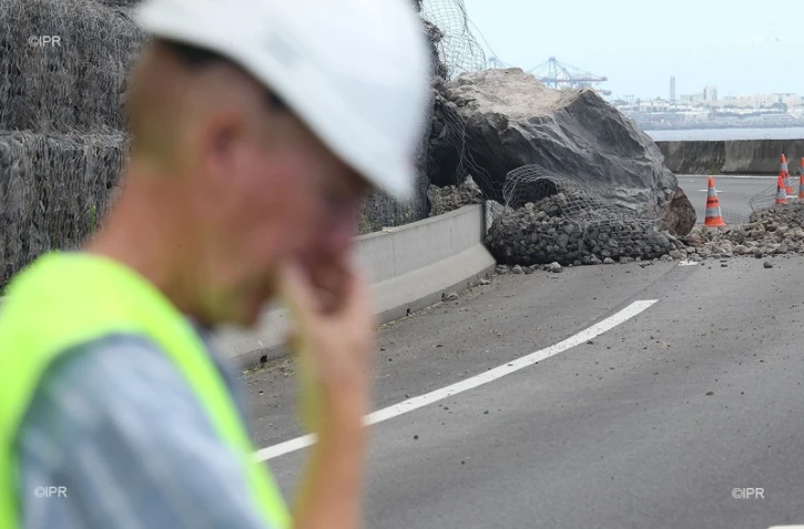 éboulis route du littoral 