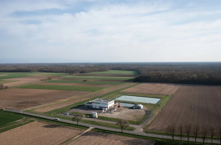 La centrale géothermique de Rittershoffen, en mars 2025. • © SEBASTIEN BOZON / AFP 