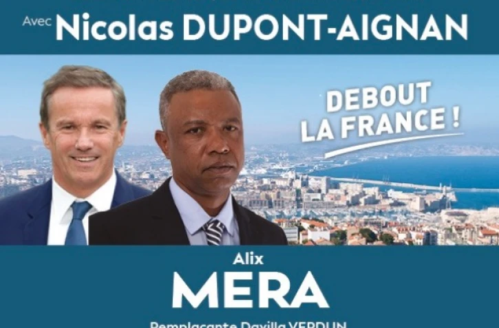 Déclaration de candidature avec Davilla Verdu, investi par Debout la France 