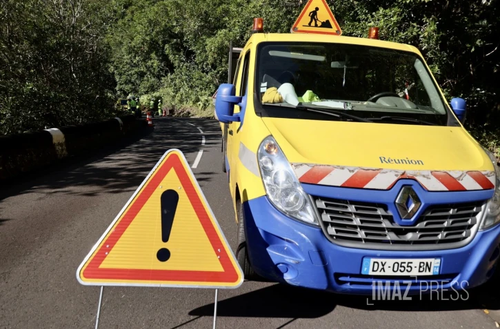 Éboulis sur la route de la Montagne 