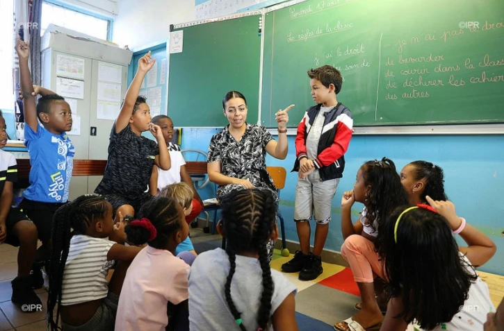 Rentrée scolaire 2018 école élémentaire Eugène Dayot Rivière des Galets, au Port