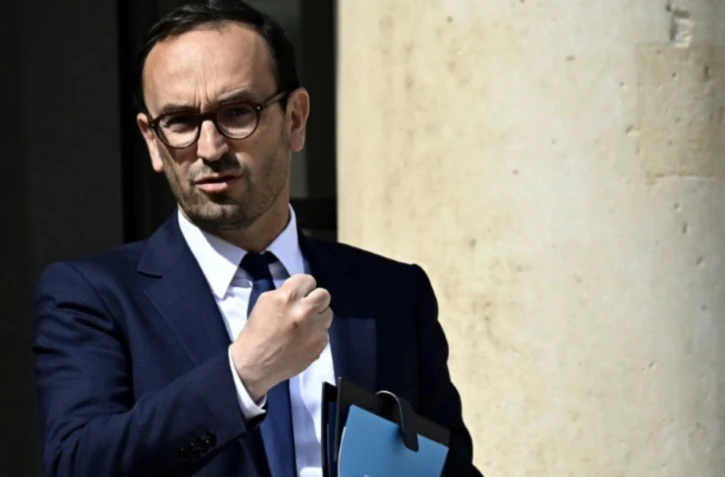 Le ministre délégué démissionnaire chargé des Comptes publics, Thomas Cazenave, à l'Elysée, le 12 juin 2024 ( AFP / JULIEN DE ROSA )