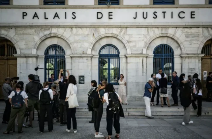 Le palais de justice de Valence où est jugé Gabriel Fortin devant la cour d'assises de la Drôme, le 28 juin 2023 ( AFP / JEFF PACHOUD )