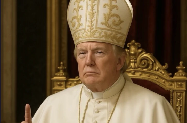 Donald Trump, publie une image de lui en pape et ironise sur le conclave à venir