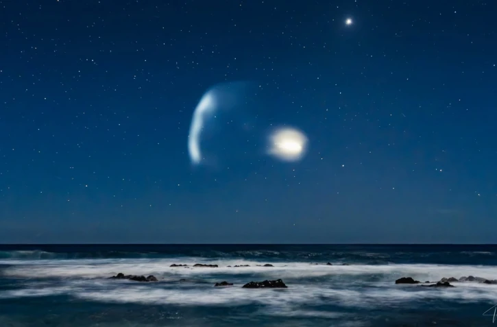 Fusée Falcon 9: une parenthèse spatiale dans le ciel Réunionnais