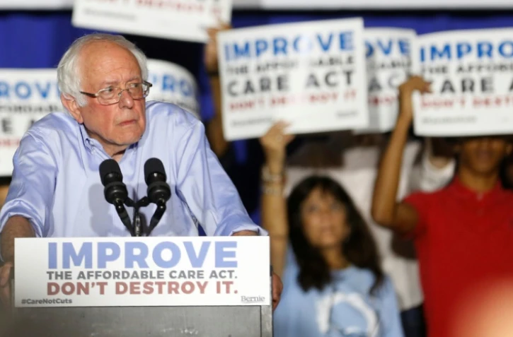 Le sénateur américain Bernie Sanders à Covington (Kentucky), aux Etats-Unis, le 10 juillet 2017  