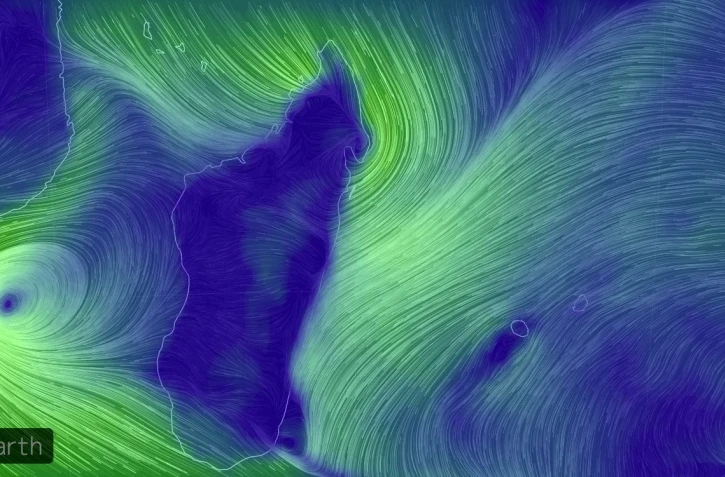 Une zone perturbée au Nord-est de Madagascar
