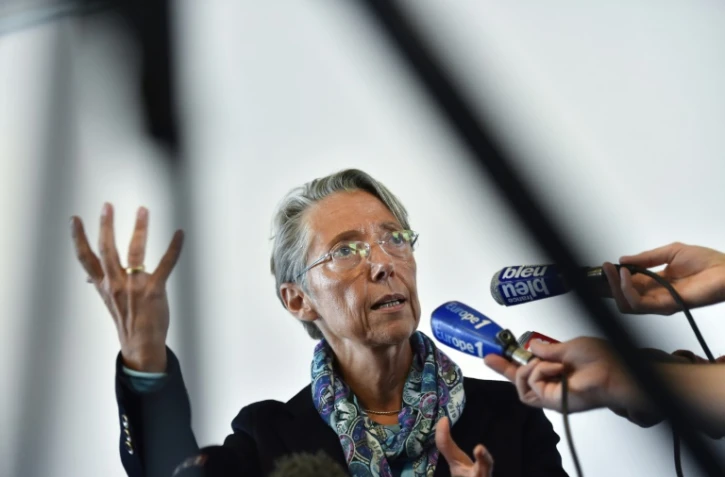 La ministre des Transports Elisabeth Borne, le 27 janvier 2018, lors d'une conférence de presse à à Notre-Dame-des-Landes 