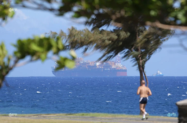 Une plateforme pétrolière Total