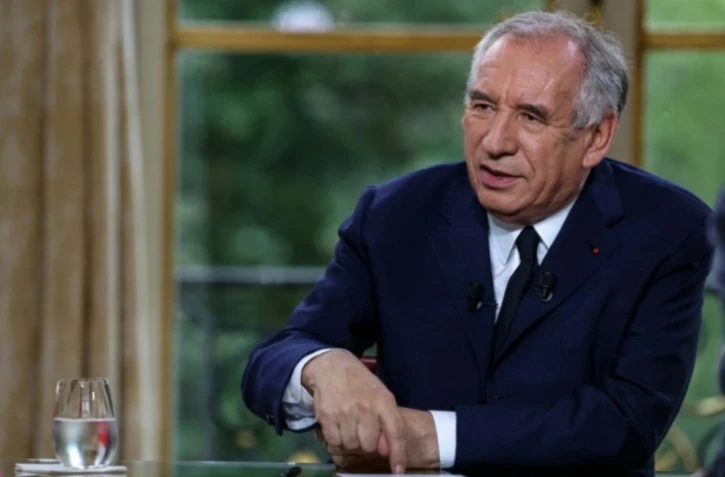 Le Premier ministre François Bayrou lors d'une interview télévisée à l'Hôtel de Matignon à Paris, le 31 août 2025 ( AFP / Alain JOCARD )