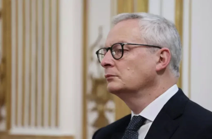 Le ministre de l'Economie, Bruno Le Maire, assiste à la conférence de presse du Premier ministre Gabriel Attal, le 21 février 2024 à Paris ( POOL / ALAIN JOCARD )