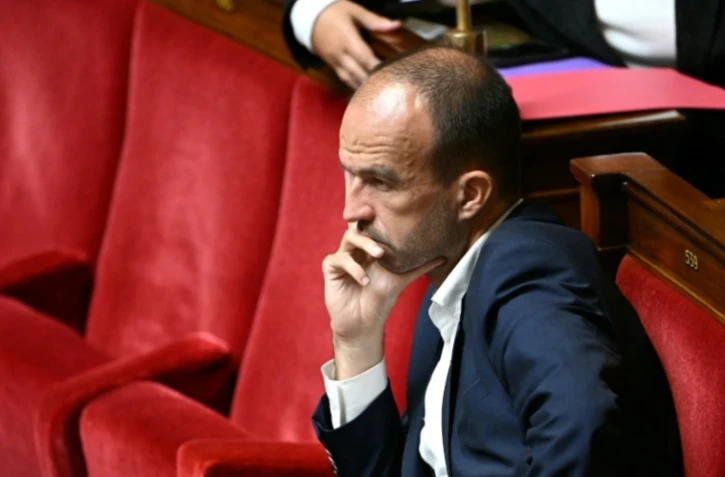 Le député Manuel Bompard de La France Insoumise avant le vote de confiance sur le budget d'austérité du gouvernement, à l'Assemblée nationale à Paris, le 8 septembre 2025 ( AFP / Bertrand GUAY )