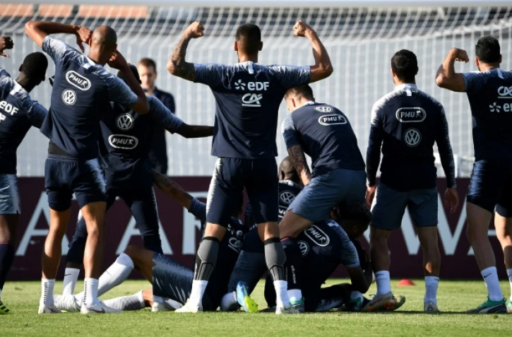 L'équipe de France à l'issue d'un entraînement à Istra, le 2 juillet 2018