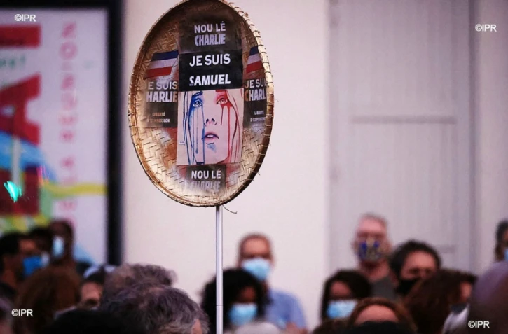 Hommage au professeur d'histoire-géographie Samuel Paty à Saint-Denis