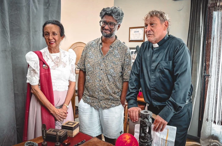 Région Réunion : Huguette Bello à Saint-Paul sur le tournage de la série "En Boucle"