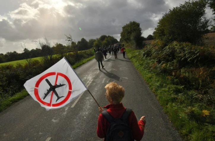 Rassemblement d'opposants au projet d'aéroport de Notre-Dame-des-Landes (Loire-Atlantique), le 21 octobre 2017 sur le site