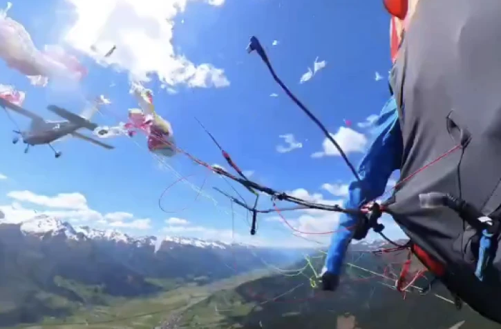 Percutée par un avion, une parapentiste survit à une chute vertigineuse