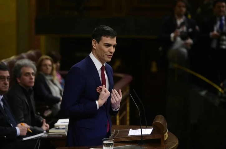 Le socialiste Pedro Sanchez au Parlement, le 2 mars 2016 à Madrid