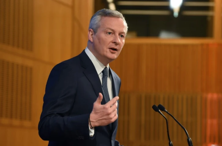 Le ministre des Finances Bruno Le Maire donne une conférence de presse à Paris, le 8 janvier 2019