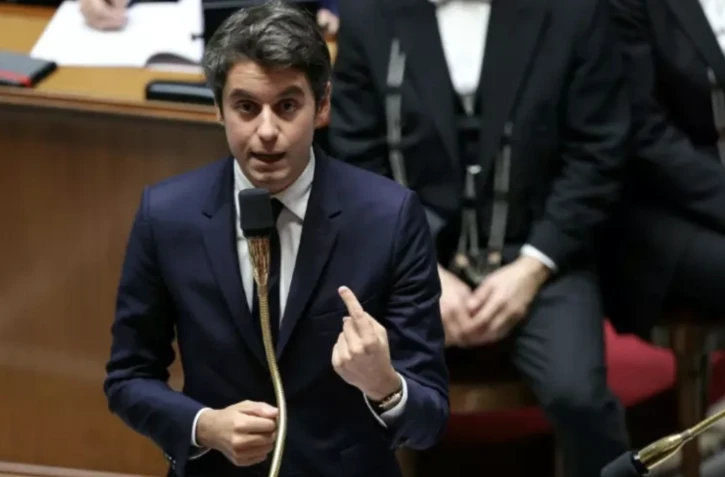 Le ministre de l'Education Gabriel Attal lors des questions au gouvernement, le 24 octobre 2023 à l'Assemblée nationale à Paris ( AFP / Thomas SAMSON )