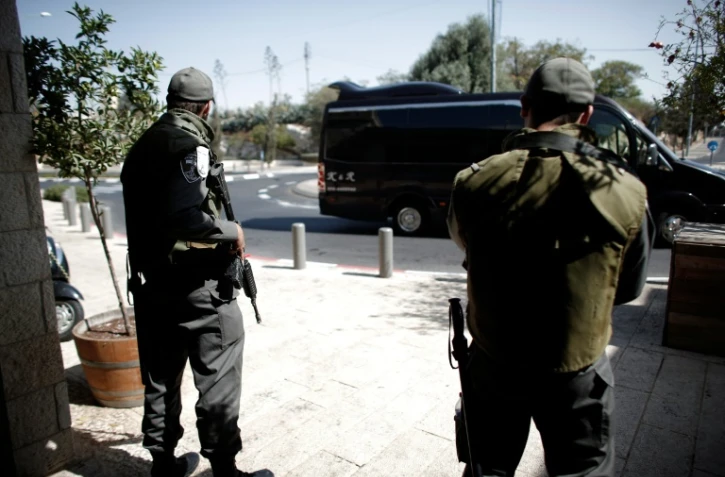 Deux policiers israéliens dans Jérusalem-Ouest, le 14 octobre 2015