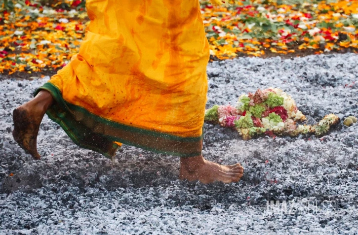 Marche sur le feu le Port 