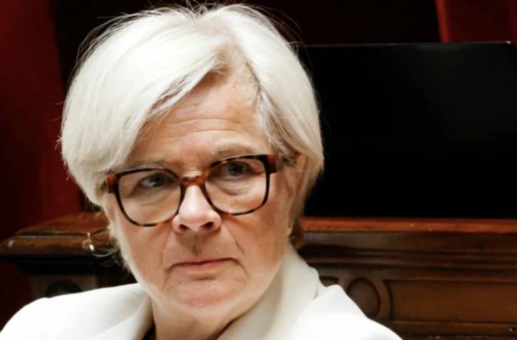 La ministre de la Santé et des Solidarités Catherine Vautrin, le 12 mai 2025, à l'Assemblée nationale, à Paris ( AFP / Ludovic MARIN )