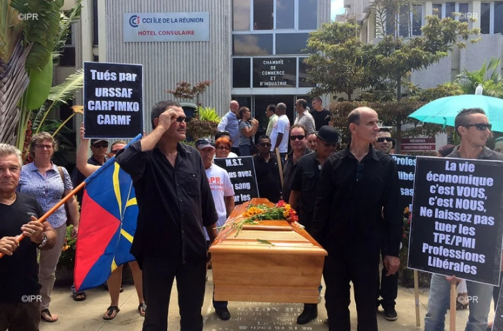 Manifestation contre le Régime social des indépendants (RSI)