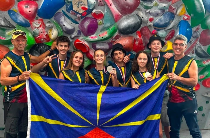 Saint-Pierre : quatre grimpeurs du lycée de Bois d'Olives sacrés vice-champions de France UNSS d'escalade