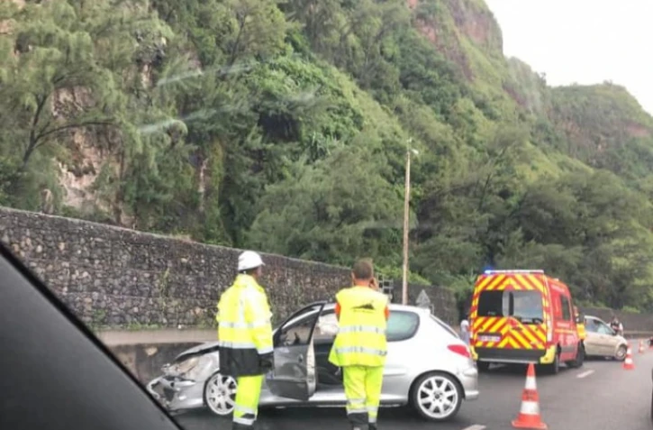 Accident sur la route du littoral