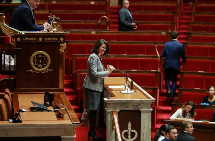 La ministre de la Santé Agnès Buzyn s'adresse à l'Assemblée natonale, le 24 septembre 2019 à Paris lors de la discussion du projet de loi bioéthique et de l'ouverture de la PMA à toutes les femmes