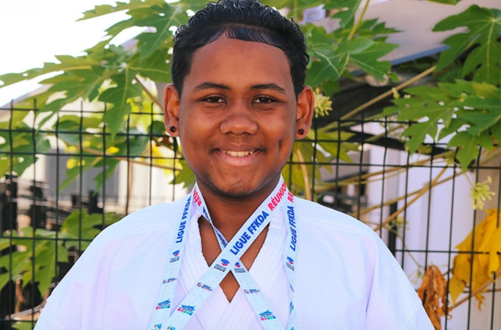 Saint-André : Kenry Emedi, 15 ans, rêve d'intégrer l'équipe de France de Karaté