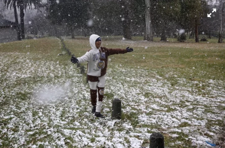 De la neige à Johannesburg