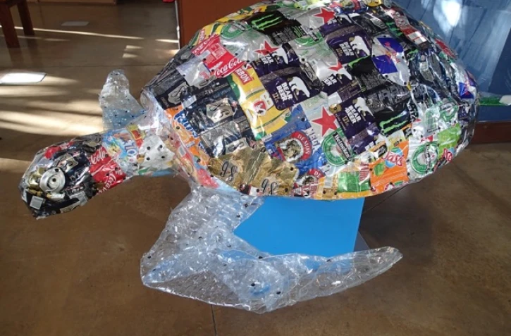 Tortue de plastique 